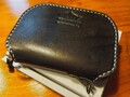ZANMAI×CURRENT LETHER WORKS  渓流用・刻印入りレザーワレットSサイズ（黒）