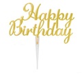 ケーキトッパー　ハッピーバースデー(ゴールド)　KBT-021