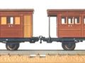 Nゲージ用「ねじ式連結器」2軸客車用