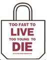 JOE ALCOHOL TOO FAST TO LIVE TOO YOUNG TO DIE トートバッグ REDロゴ