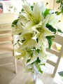 造花カサブランカの華やかキャスケード&ブートニア