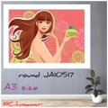 A3サイズ round【JA10517】 ダイヤモンドアート.