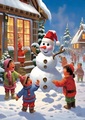【国内製造】Snowmen001　A3サイズ　四角　オーロラビーズ付きダイヤモンドアート