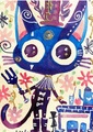 【国内製造】A3サイズ　square　hnd-011　ほんだ猫 ぐるぐるおめめの可愛い猫　ダイヤモンドアート