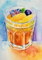 【国内製造】【Tei114】A4　オレンジと紅茶ゼリーダイアモンドアート