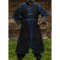 中世ヨーロッパ衣装 ダスタン ガンビスン 青/黒 各種サイズ