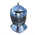 中世 18ゲージスチール製 17世紀 ヨーロピアン クローズドヘルム 着用可