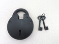 鉄製 南京錠 パッドロック 鍵 カギ 錠前 黒 牢屋 牢獄 囚人 撮影 小道具 中世 ヨーロッパ 西洋 アンティーク Padlock