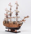帆船模型 完成品 木製 イギリス海軍 軍艦 HMS ヴィクトリー号 HMS Victory モデルシップ 全長73cm T033
