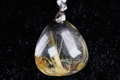 超透明！高品質ゴールドルチル水晶ペンダント【高品質・透明・希少】