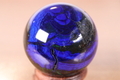 濃厚ブルー！ビッグ59mm！高波動ロシア産アズライト丸玉【最高品質・光沢・超激レア】