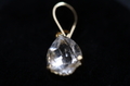 透明 ペアシェイプ0.75ct ロシア産フェナカイト・18Kペンダント
