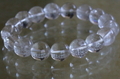 激レア！高品質マニカラン水晶ブレスレット12mm玉【高品質・透明・光沢・レインボー・激レア】