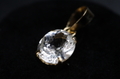 超透明 オーバル0.75ct ロシア産フェナカイト・18Kペンダント