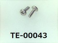 (TE-00043) SUS304 #00特ナベ［1304］＋ M0.6×2 ノジロック付 パシペート
