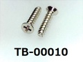 (TB-00010) 鉄 Pタイプ #0-3 サラ ＋ 1.7×8 銅下ニッケル