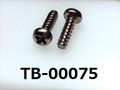 (TB-00075) 鉄16A ヤキ Bタイプ ナベ ＋ 3×10 黒ニッケル