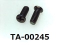 (TA-00245) 鉄 #0-1ナベ ＋ M2x5　三価黒