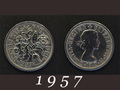 1957年　6ペンスコイン