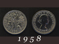 1958年　6ペンスコイン
