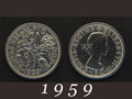 1959年　6ペンスコイン
