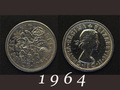 1964年　6ペンスコイン
