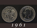 1961年　6ペンスコイン