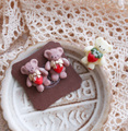 chocolate bear 苺イヤカフ　リング