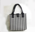 千鳥柄ニットトートバッグ