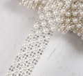アイロン接着半球パール×ストーンテープ　2cm/40cm