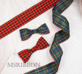 fa風チェック柄リボン　2.5cm/90cm