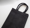 MsRibbon別注縦長ブラックジュートトートバッグ
