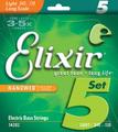 Elixir 45-130 ５弦 14202（14052+15430） Light LONG  BASS弦  / ｴﾘｸｻｰ ﾍﾞｰｽ  6500円