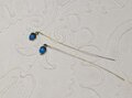 ハウライトトルコ・イヤリング（天然石）約3.8mm（ブラス）HT38B