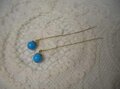 ハウライトトルコ・イヤリング（天然石）約4.5mm　HT45