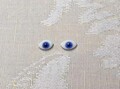 ビンテージ オーバル・グラスアイ　ブルー　約4mm VOB4