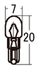 ｽﾀﾝﾚｰ ＷＢ３７１ 12V3W T7　１０ケ　（１箱１０ケ入）