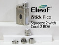 Eleaf iStick Pico Squeeze 2 100W + Coral 2 RDA with 21700Battery