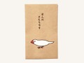和紙ぽち袋「細い白文鳥」