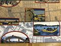 布「富嶽三十六景と江戸古地図」２色