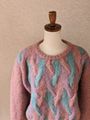 パステルカラー ねじり手編みセーター　SW02