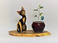 天然木花台・飾り台No.14　エンジュ斜め輪切り
