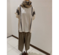 刺しゅうブラウス×麻レーヨンゆったりパンツコーデ