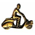 Vespaピン Vespa motif "Scooter Rider"Gold