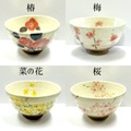 利休茶碗シリーズ　日本の花（小茶碗サイズ）　豊窯