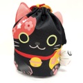 招き猫巾着【単品・黒猫のみ】