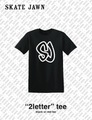 SKATE JAWN / 2 letter TEE BLACK