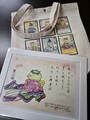おたる運がっぱ平安絵巻トートバッグ＆小樽草子(おたるのそうし)アートフレームセット