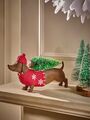 インテリアオブジェ　　クリスマスセーターのダックスフンド　
