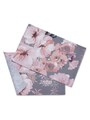 ピンク&グレーフローラル　リバーシブル　ランチョンマット2枚セット